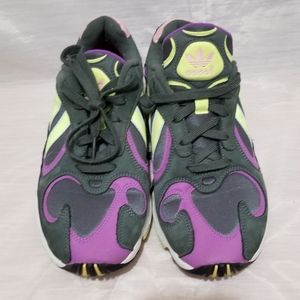 Men's Adidas running Sneakers Multi Color Size 7 1/2 Black green Purple White